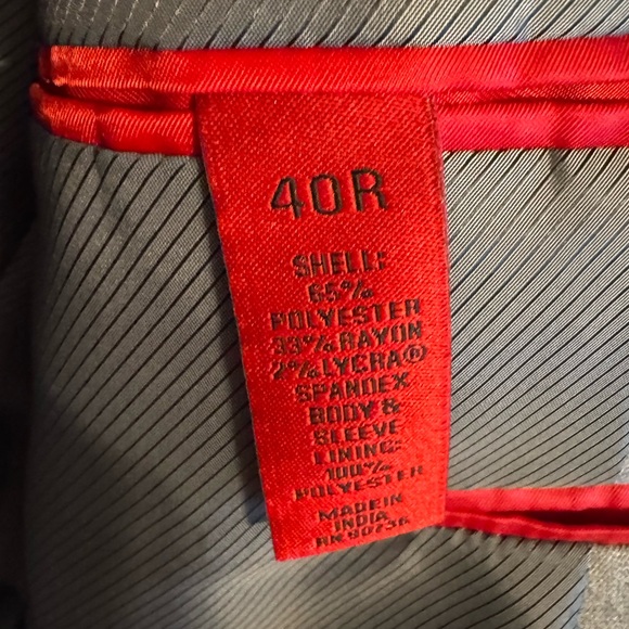 Alfani men’s 40R slim fit suit jacket blazer sports coat gray - Picture 3 of 5